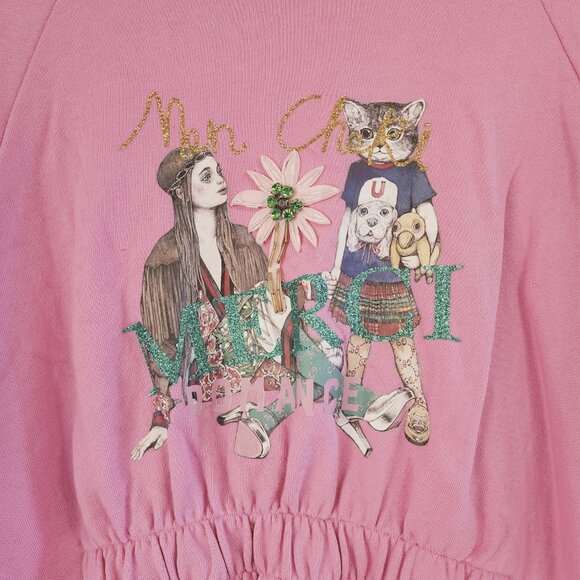 Offing Women Sweatshirt French Terry Sz L Casual Fun Graphic made in Korea - Picture 7 of 15